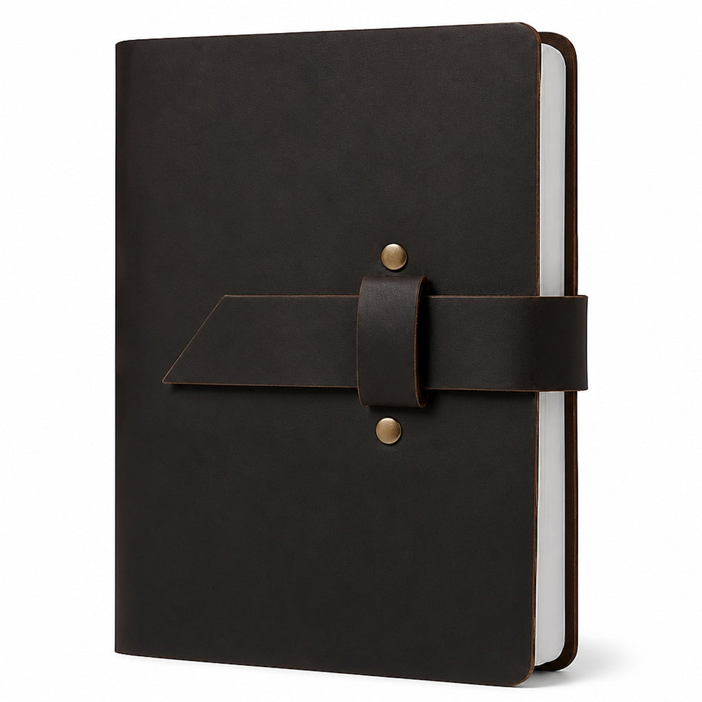 Refillable Leather Ring-Binder Journal (8 × 6 in)