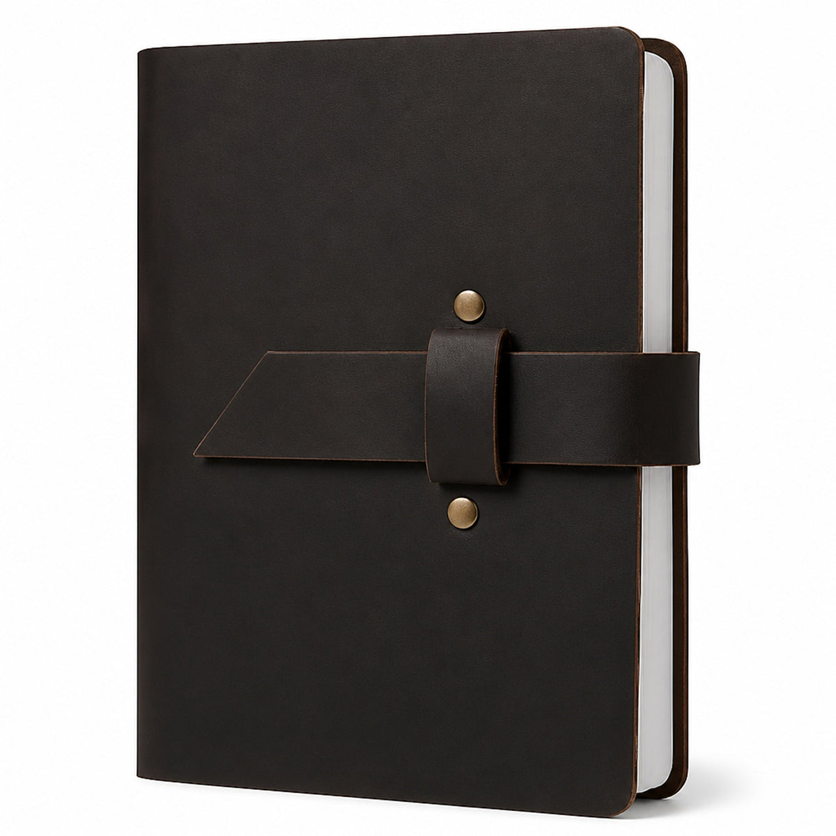 Refillable Leather Ring-Binder Journal (8 × 6 in)