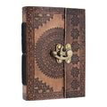 Vintage Leather Journal with Brass Lock