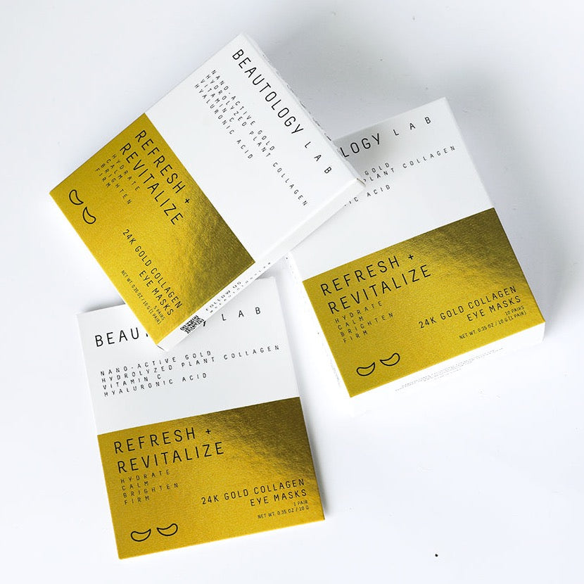 24K Gold Collagen Eye Masks – 10 Pairs