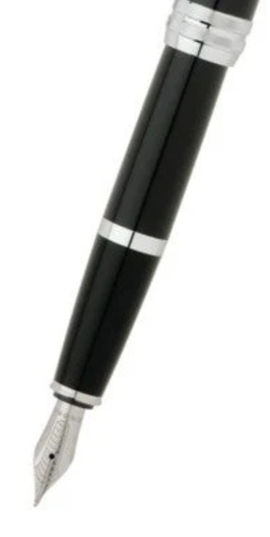 Cross Bailey Fountain Pen – Black Lacquer, Medium Nib