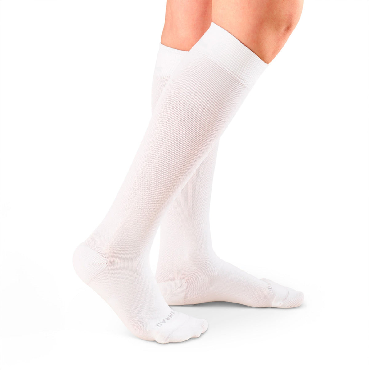 Knee-High Compression Socks — White