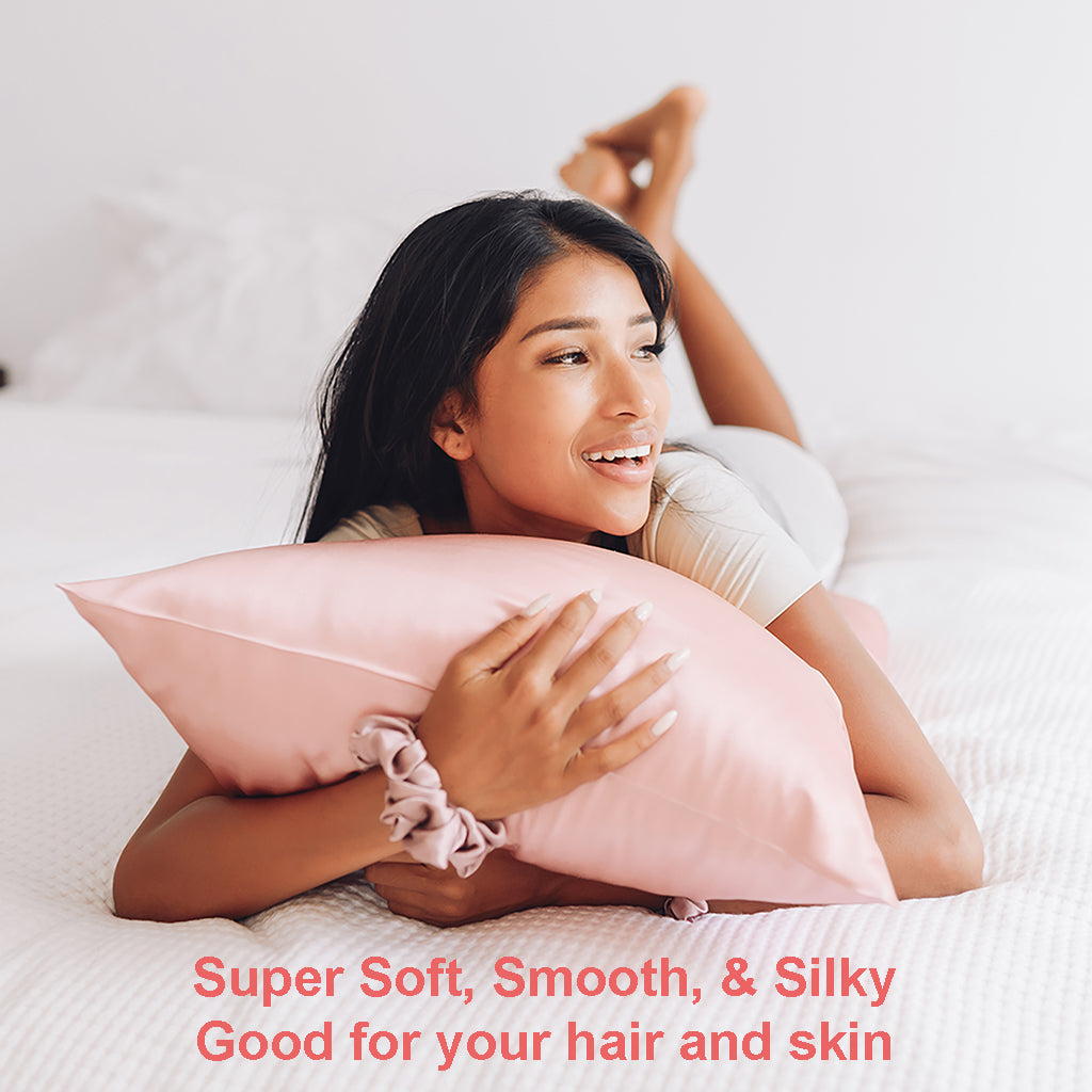 Mulberry Silk Pillowcase Pair – 22 Momme, Zipper Closure, Cream