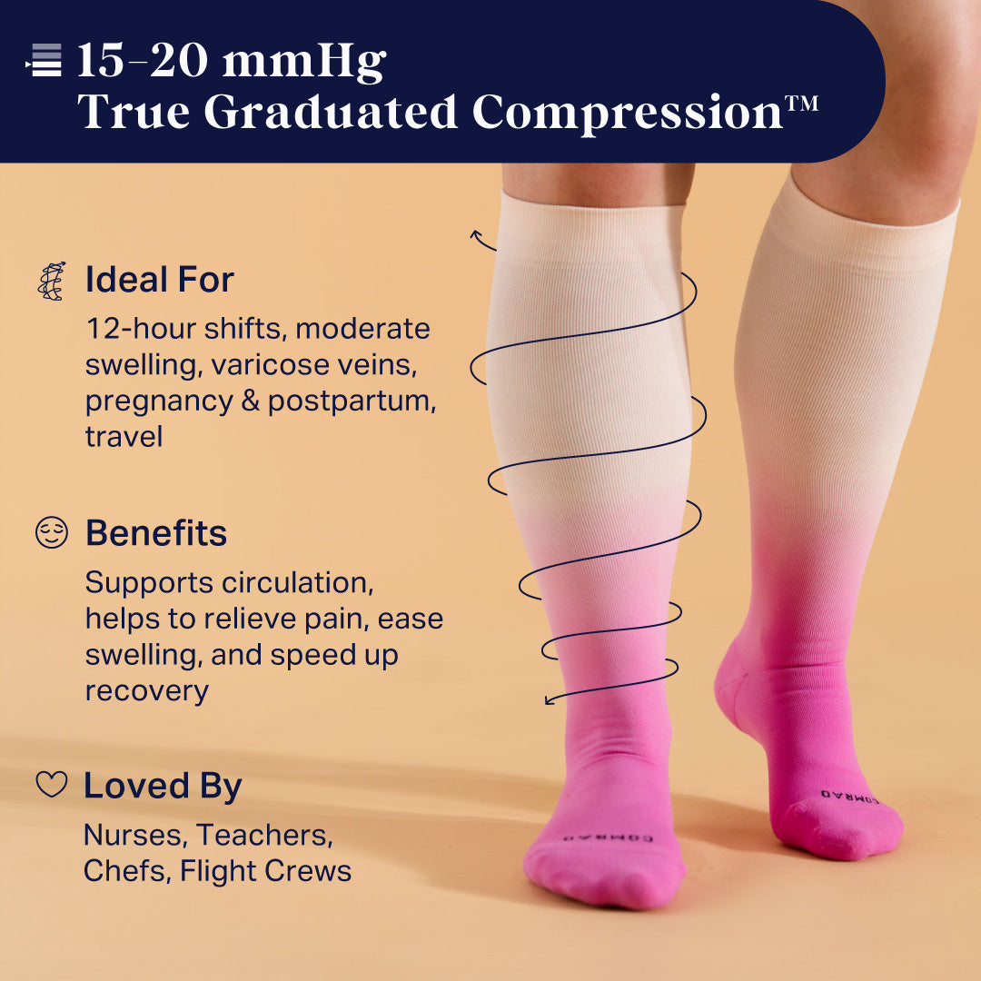 Knee-High Compression Socks — Black