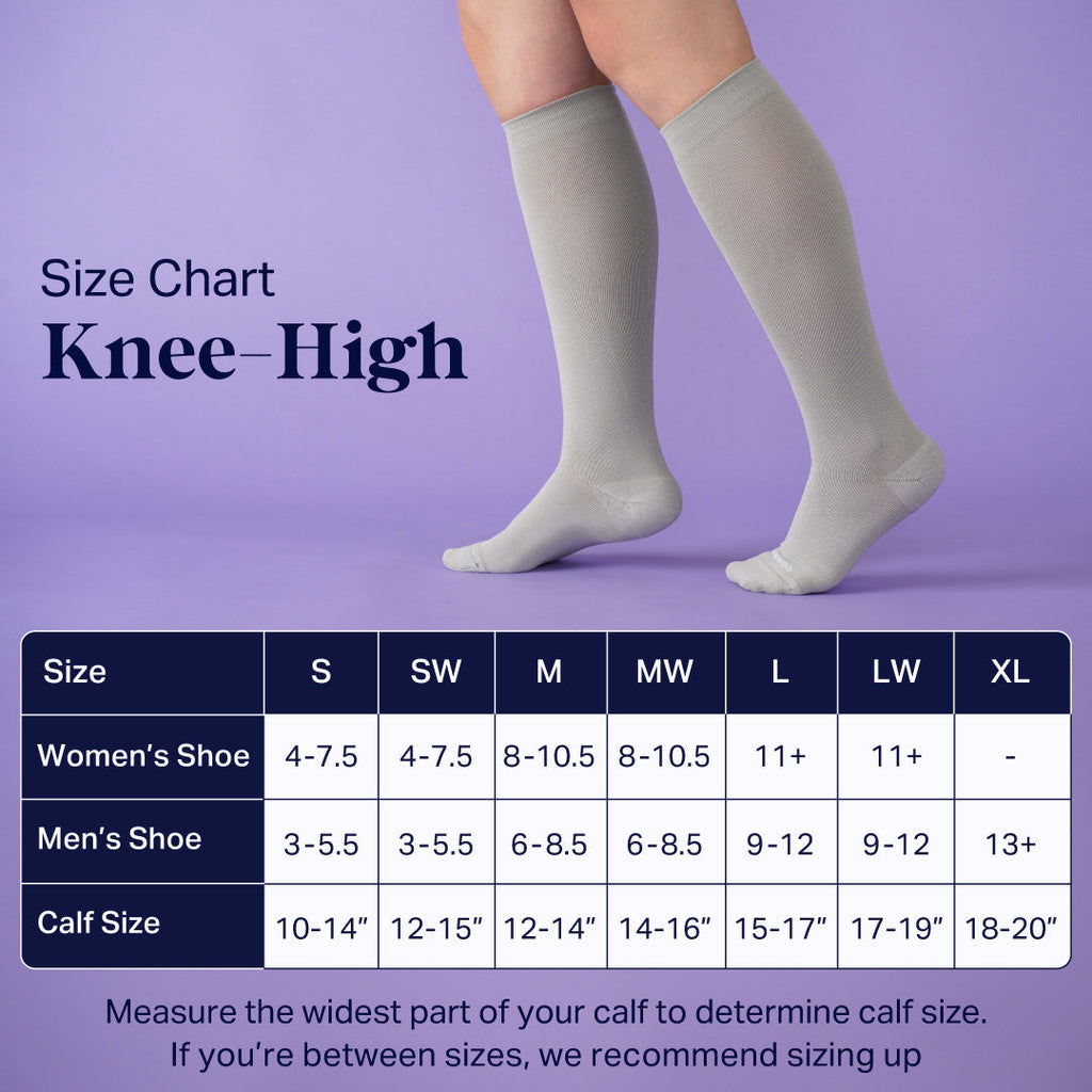 Knee-High Compression Socks — Black