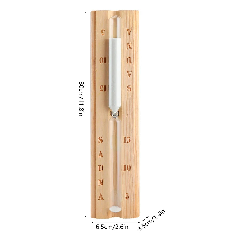 Vivalo Wooden Sauna Timer — 15-Minute Hourglass