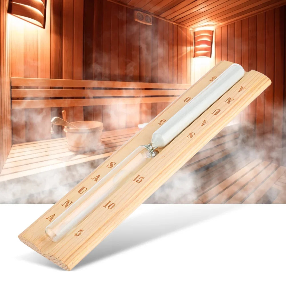 Vivalo Wooden Sauna Timer — 15-Minute Hourglass
