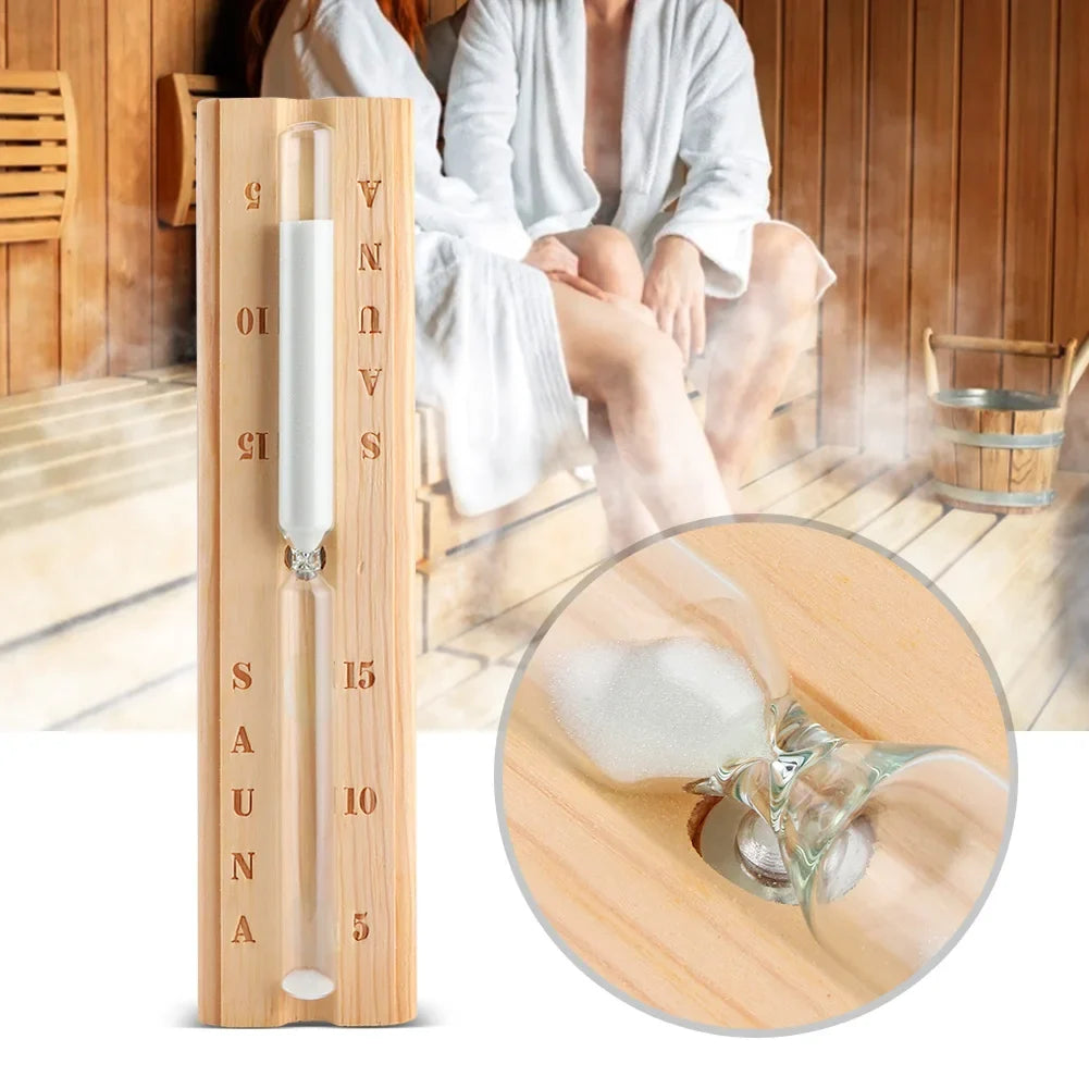 Vivalo Wooden Sauna Timer — 15-Minute Hourglass