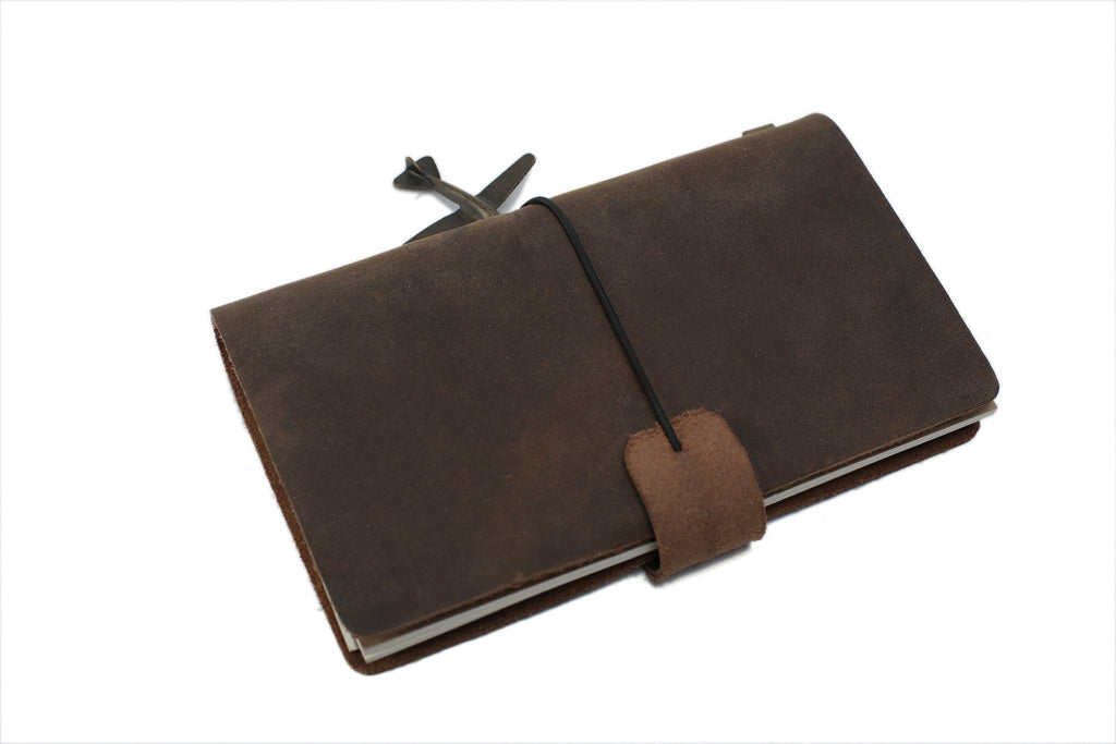 Rustic Leather Journal with Brass Hardware