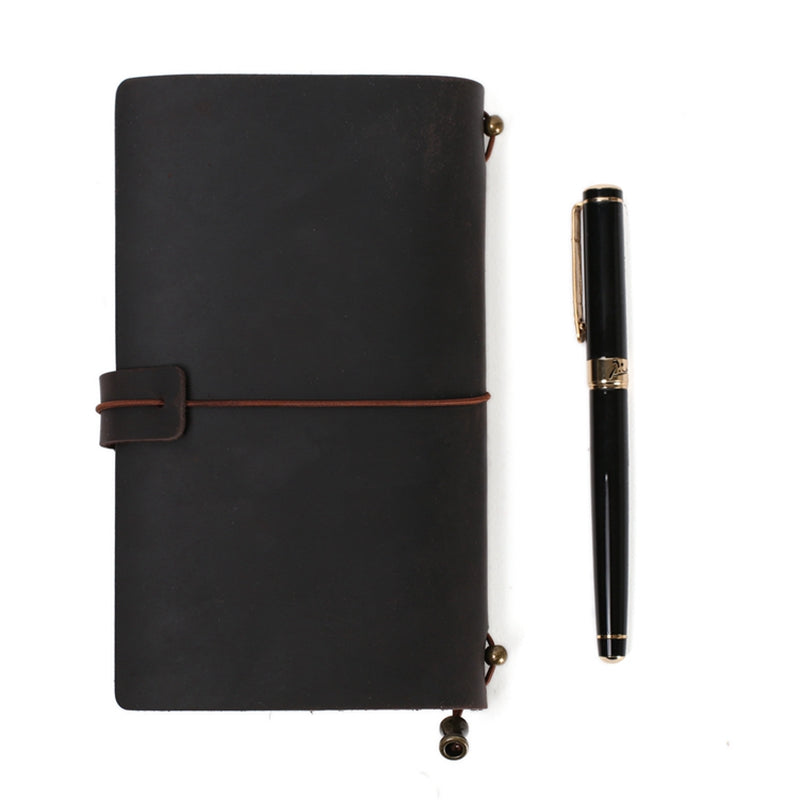 Rustic Leather Journal with Brass Hardware