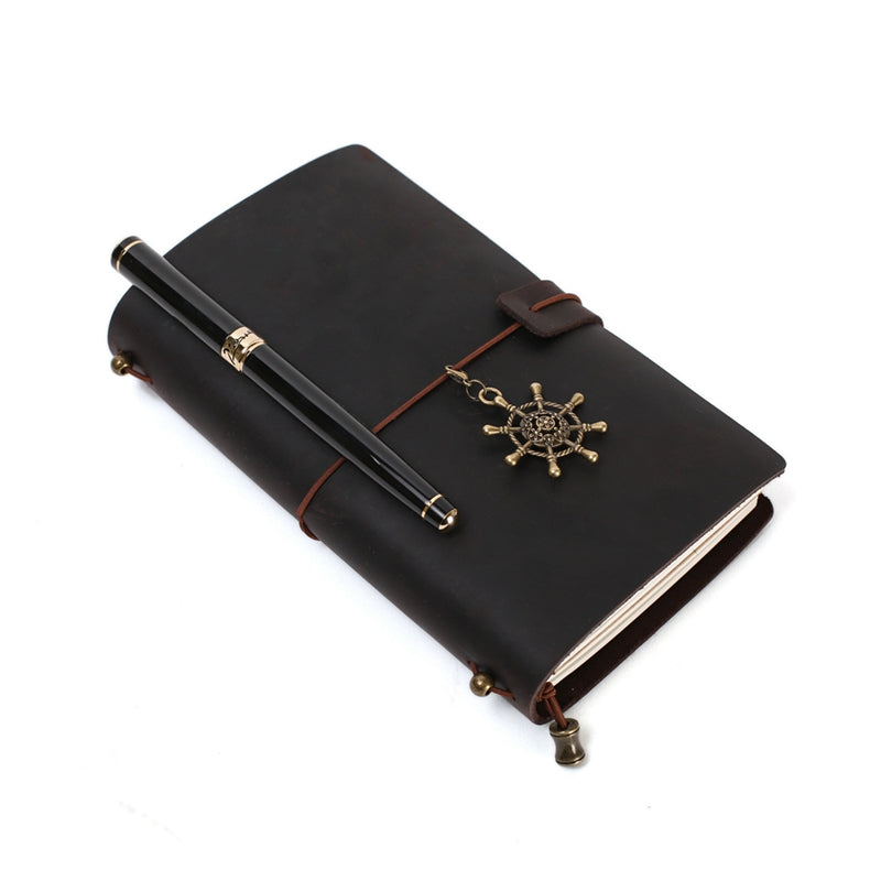 Rustic Leather Journal with Brass Hardware