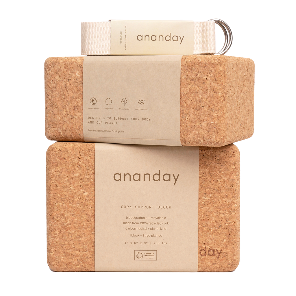 Ananday Yoga Block + Strap Set