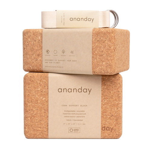 Ananday Yoga Block + Strap Set