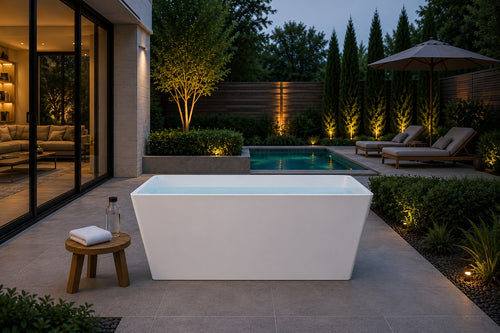 Canuck Cold acrylic bundle — white tub option, supplier lifestyle image