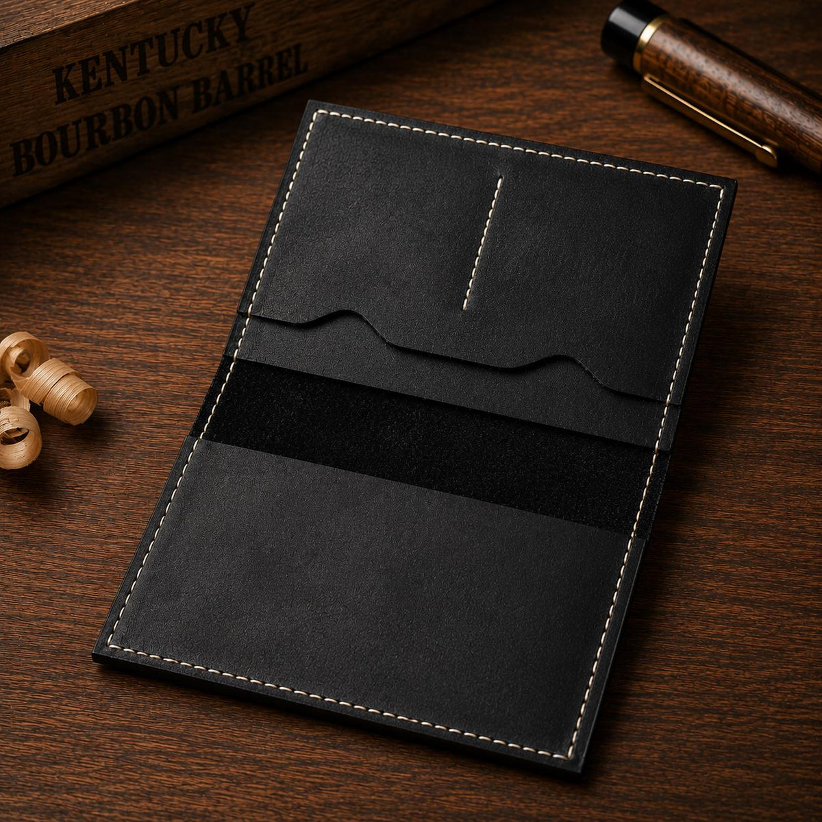 The Study — Leather Journal, Pen & Candle Gift Set