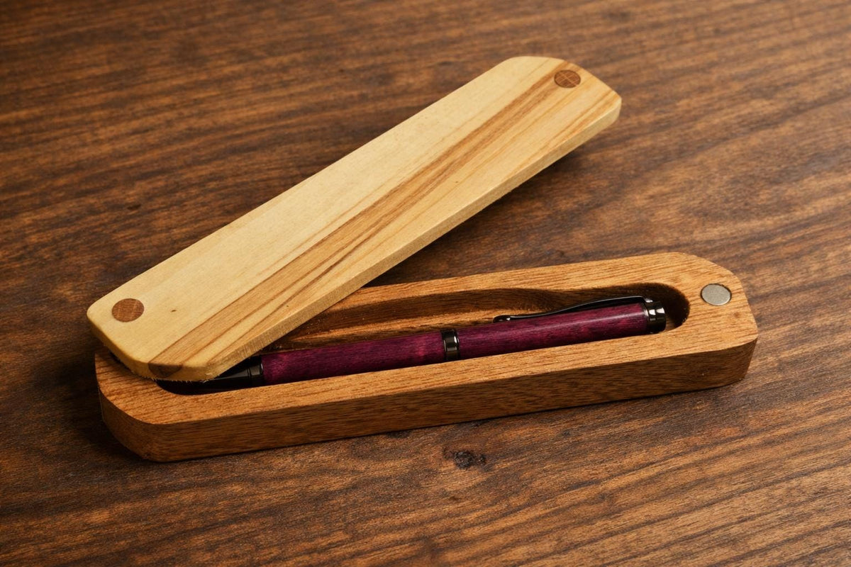 The Study — Leather Journal, Pen & Candle Gift Set