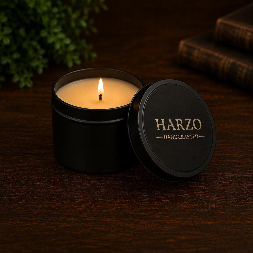 The Study — Leather Journal, Pen & Candle Gift Set