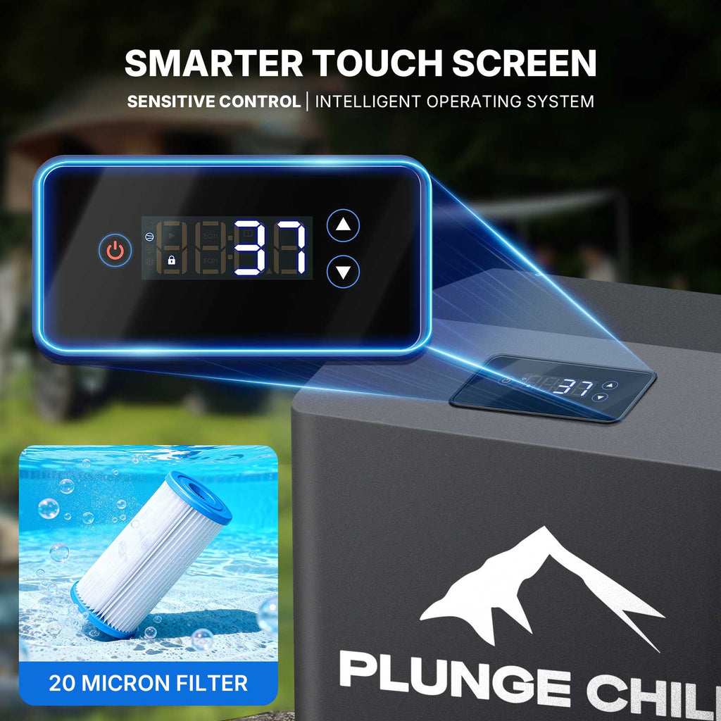 PLUNGE CHILL 1HP chiller digital display and water filter