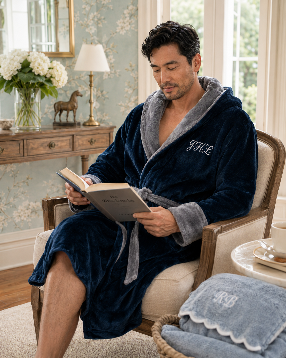 Men's Hooded Plush Robe – Ultra-Soft Microfiber