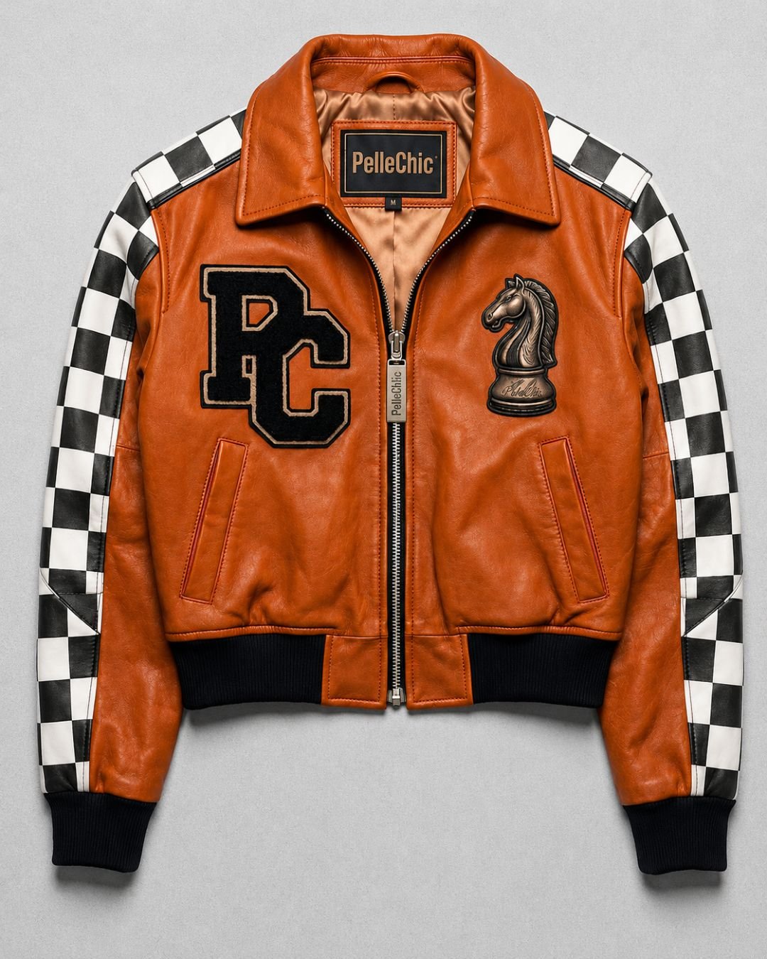 Pelle Chic Chess Player jacket — front product view